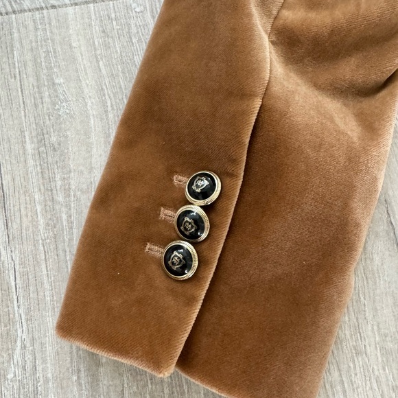 Mossimo Dutti Velvet Blazer Camel Tan Size 8 - Picture 8 of 11